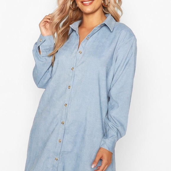 Boohoo Dresses & Skirts - Baby Cord Shirt Dress